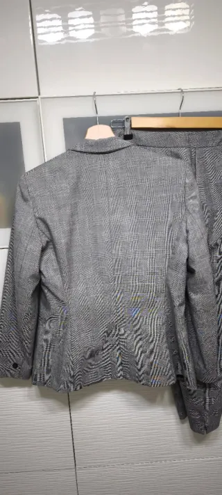 Traje Chaqueta Zara Gris Talla M