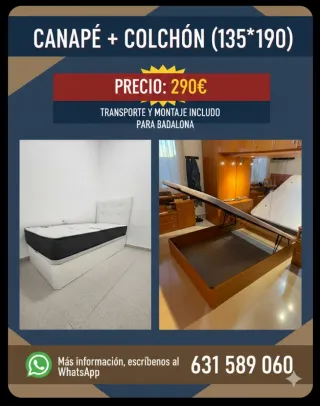 Canapé + Colchón 135*190