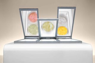 Vitrina IFI Panorama 6 sabores + 12 cubetas inox