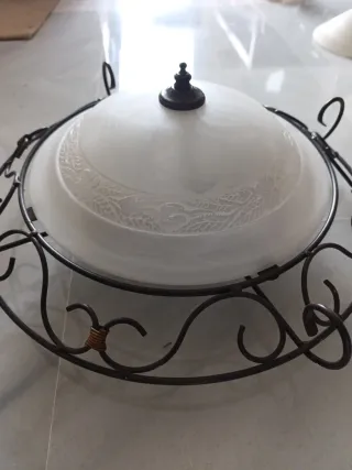 Plafón techo hierro y cristal