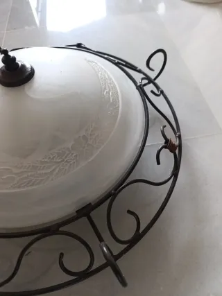 Plafón techo hierro y cristal