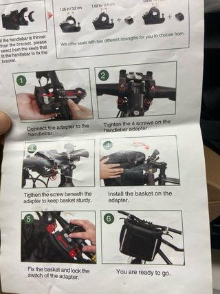 Cesta Delantera Bicicleta Negra