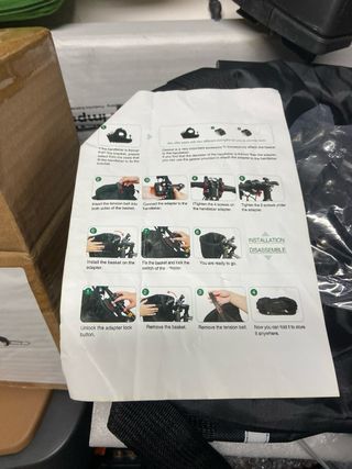 Cesta Delantera Bicicleta Negra