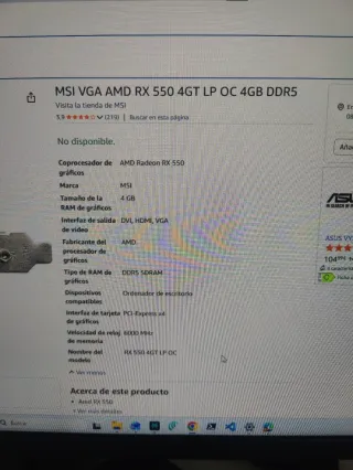 Tarjeta Gráfica MSI AMD Radeon