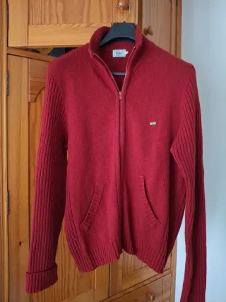 Chaqueta de punto  rojo granate