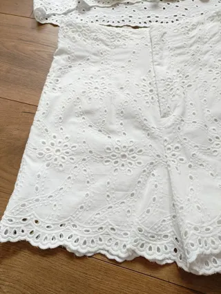 Conjunto Zara Blanco Brocado