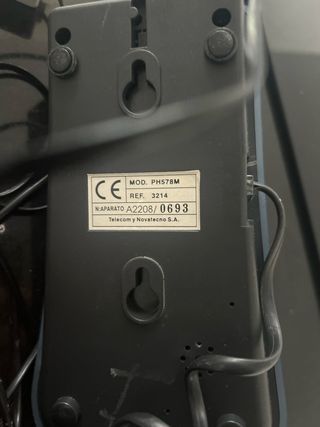Teléfono fijo Telecom antiguo vintage gris