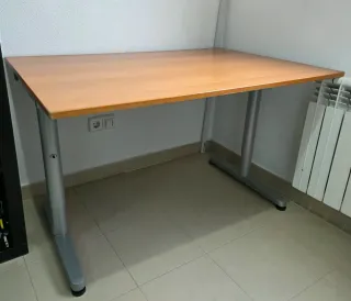 Mesa de oficina madera y metal 120x80cm