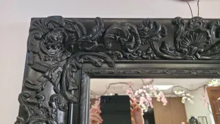 Espejo antiguo madera maciza tallada