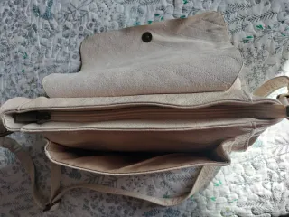 Bolso piel beige