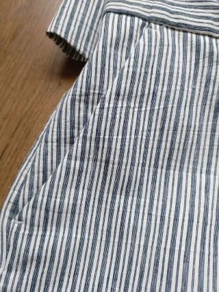 Traje Zara Rayas azulón y Blanco