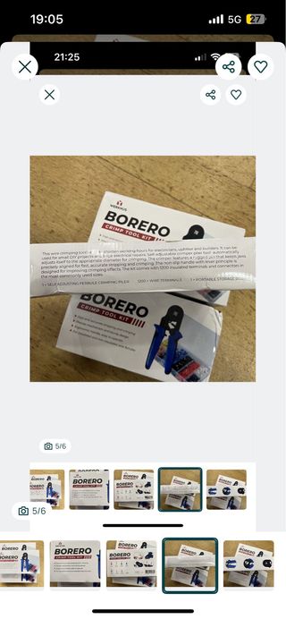 Alicate de Crimpagem BORERO - NOVO