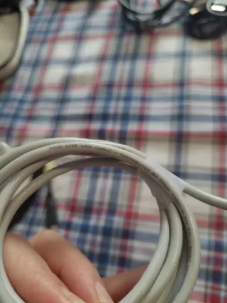 Cable USB Impresora Negro y Gris
