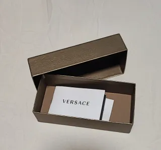 Caja gafas Versace dorada vacía