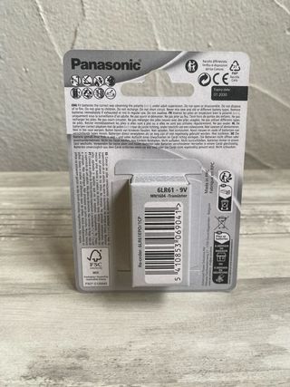 Pila 9V Panasonic Alcalina