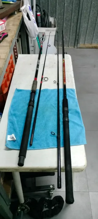 Cañas de pescar Tenax y Mitushi