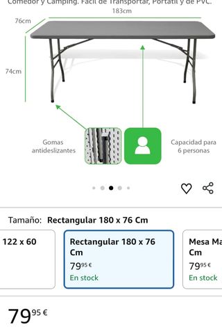 Tavolo rettangolare 180 x 76 cm RESOL