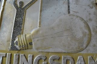 Cartel Chapa Antiguo Tungsram Bombillas