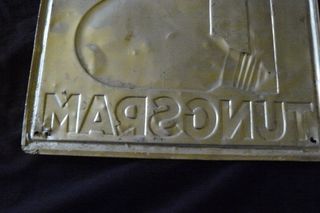 Cartel Chapa Antiguo Tungsram Bombillas