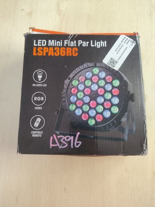 Foco LED RGB DMX 36 LED con mando