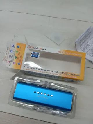Altavoz Portátil MusicMan Azul Radio FM