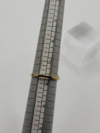 Anillo Acero Quirúrgico Chapado Oro Perla