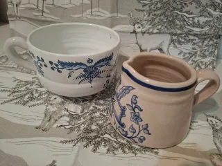 Juego 2 piezas cerámica antiguas