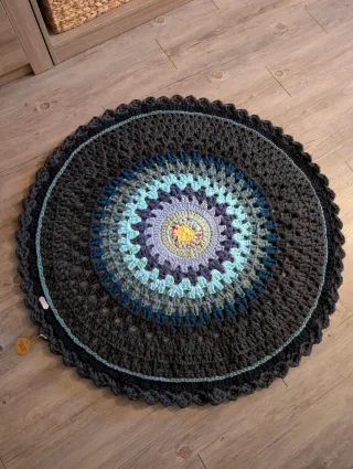 Alfombra redonda tejida 100 cm