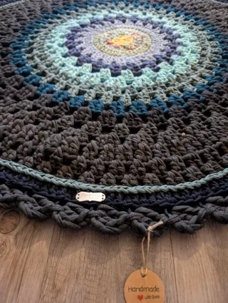 Alfombra redonda tejida 100 cm