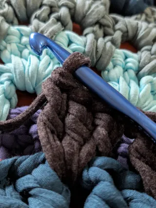 Alfombra redonda tejida 100 cm