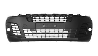 Paragolpes Delantero (Negro) (Con Agujeros Antinieblas + 4 Agujeros Sensores) para Citroen JUMPY 2016, Fiat SCUDO 2022, Opel VIVARO C 2019 y Peugeot EXPERT 2016