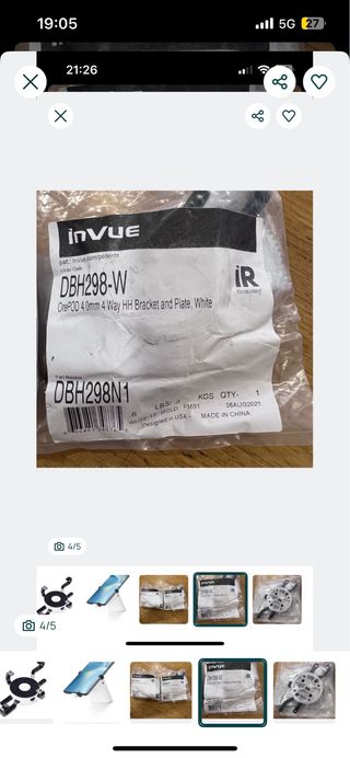 Suporte bracelete segurança OnePOD DBH298-W inVue