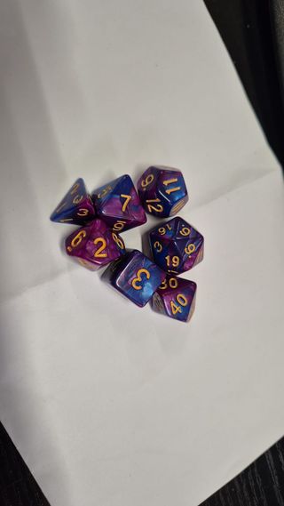 Set Dadi Poliedrici Blu e Viola