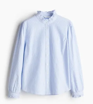 Camisa Oxford Rayas Azul y Blanco