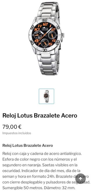 Reloj Lotus para niño