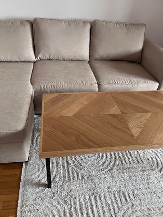 Mesa de centro madera y metal