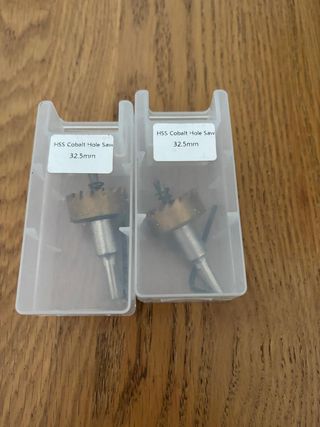 2 Brocas corona HSS cobalto 32.5mm