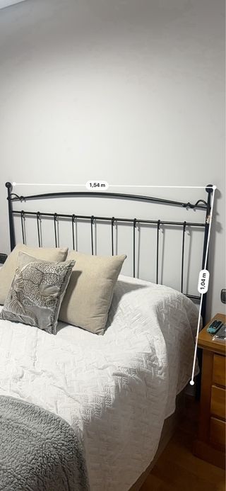 Cabecero forja negro cama 1,50