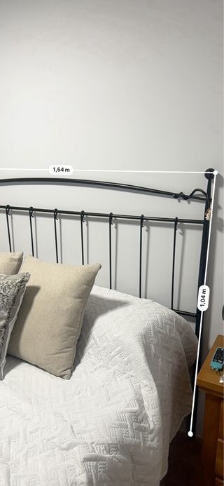 Cabecero forja negro cama 1,50