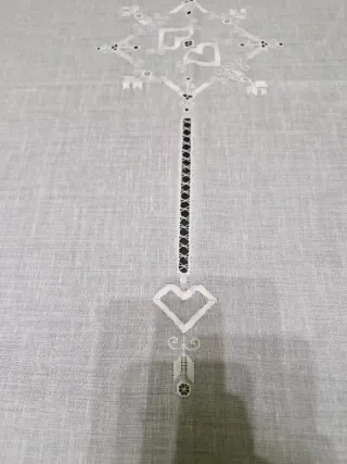 Coppia tende d'epoca lino/cotone, anni 50