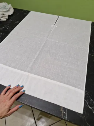 Coppia tende d'epoca lino/cotone, anni 50