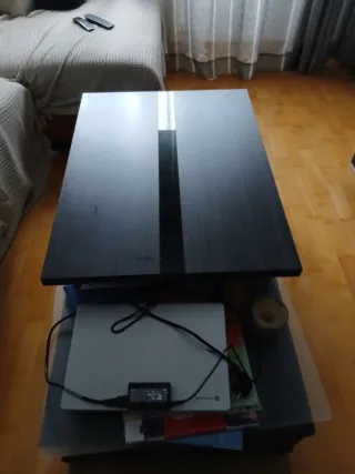 Mesa de centro moderna madera y cristal