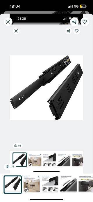 Jogo Corrediças Gaveta Preto Vadania NOVO