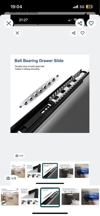 Jogo Corrediças Gaveta Preto Vadania NOVO