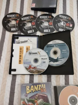 Lote Juegos PC Resident Evil, Sims, Banzai
