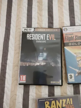 Lote Juegos PC Resident Evil, Sims, Banzai