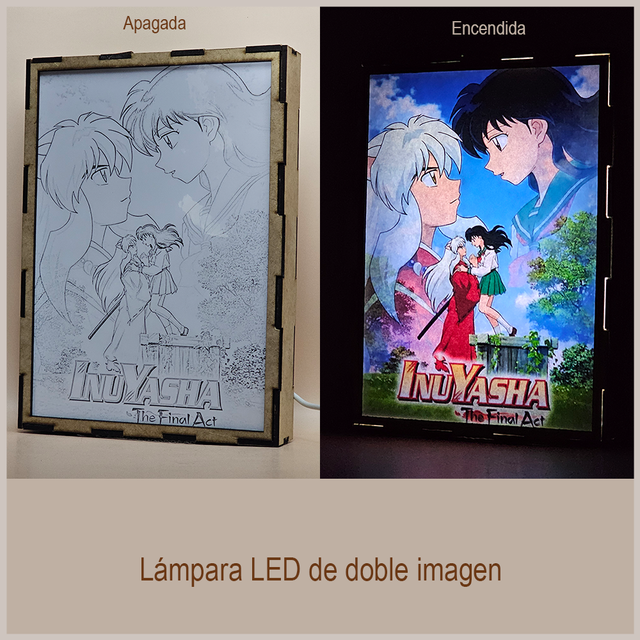 Lámpara LED Doble Imagen Inuyasha