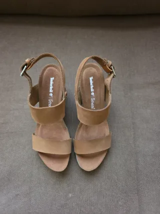 TIMBERLAND ORIGINAL, SANDALIAS DE CUÑA, PIEL,MUJER