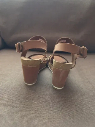 TIMBERLAND ORIGINAL, SANDALIAS DE CUÑA, PIEL,MUJER