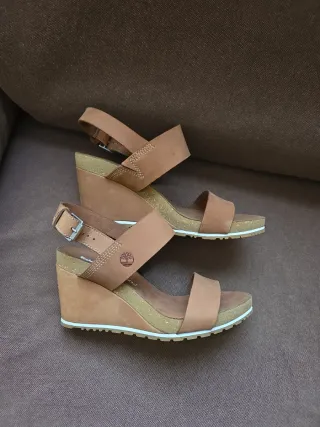 TIMBERLAND ORIGINAL, SANDALIAS DE CUÑA, PIEL,MUJER